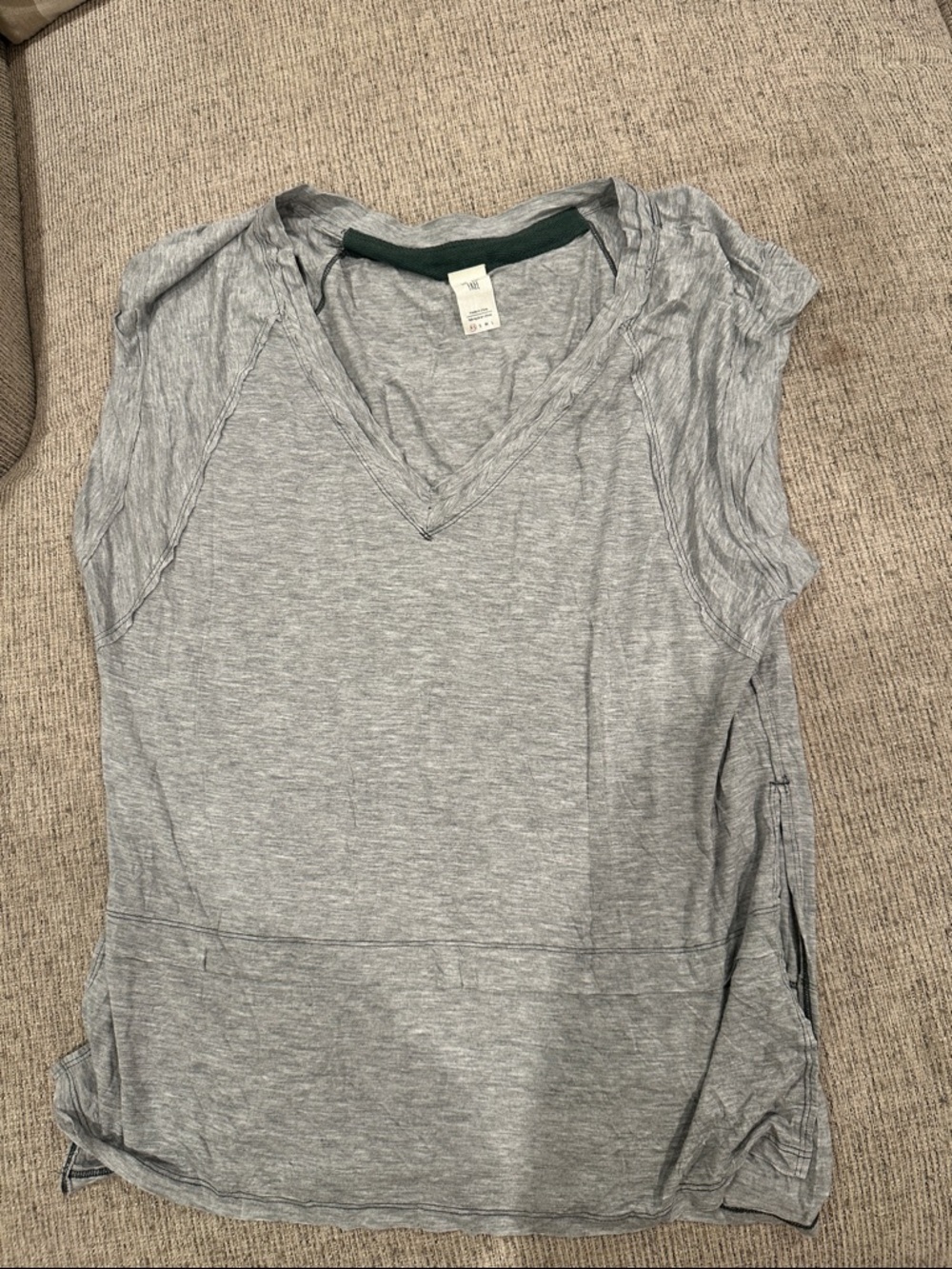 Free People Light Gray V-Neck Tank